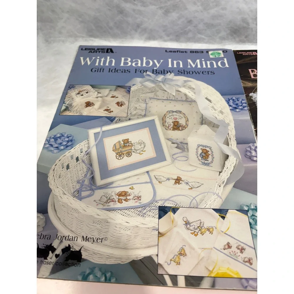 Vintage‎ Cross Stitch Pattern Booklets Lot Baby Angel Paula Vaughan Stoney Creek